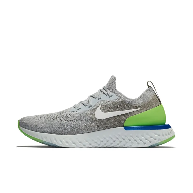 Nike Epic React Flyknit Wolf Grey Lime Blast Wolf Grey/Lime Blast-Dark Stucco (AQ0067-008)