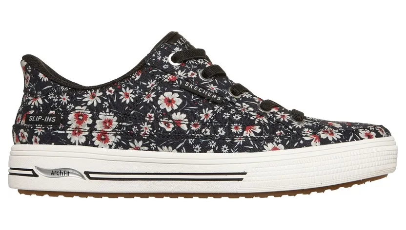 Skechers Slip-ins: Arch Fit Arcade – Wild Nite Sneaker Zwart/Rood