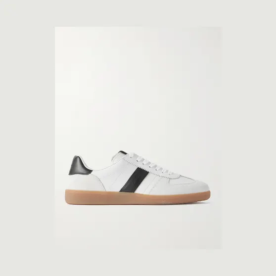 Tom Ford Archer Suede-Trimmed Leather Sneakers White (J1558-LCL457N)