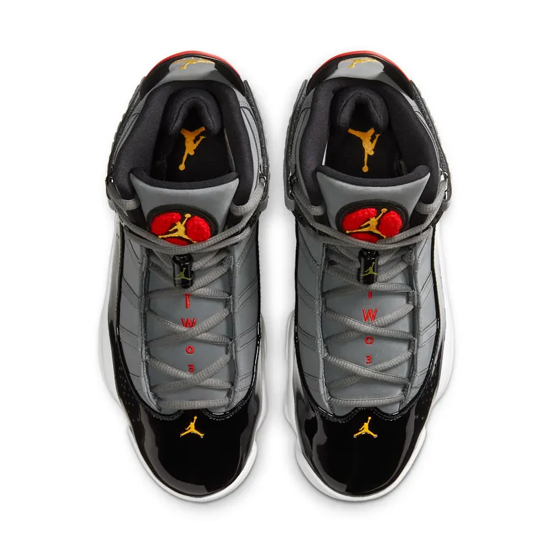 Jordan 6 Rings Smoke Grey Black Red Gold (322992-022)