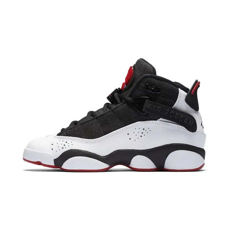 Jordan 6 Rings BG ‘Black White Gym Red’ Black/White-Gym Red-Black (323419-012)