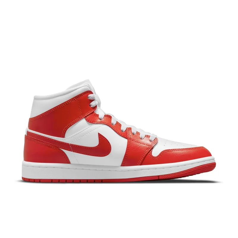 Jordan 1 Mid Syracuse (W) – “White / White / Habanero Red” (BQ6472-116)