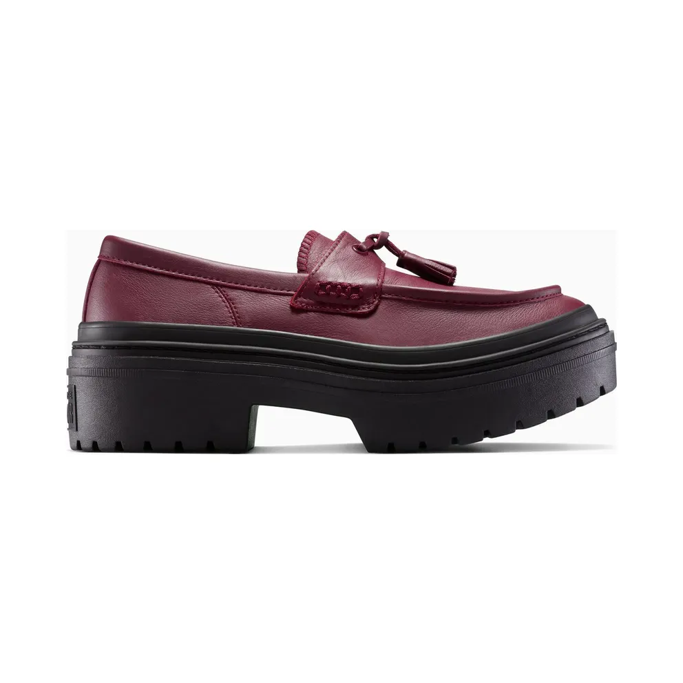Converse Chuck Taylor All Star Lugged Heel Loafer Platform Leather Deep Bordeaux/Deep Bordeaux (A14708C)