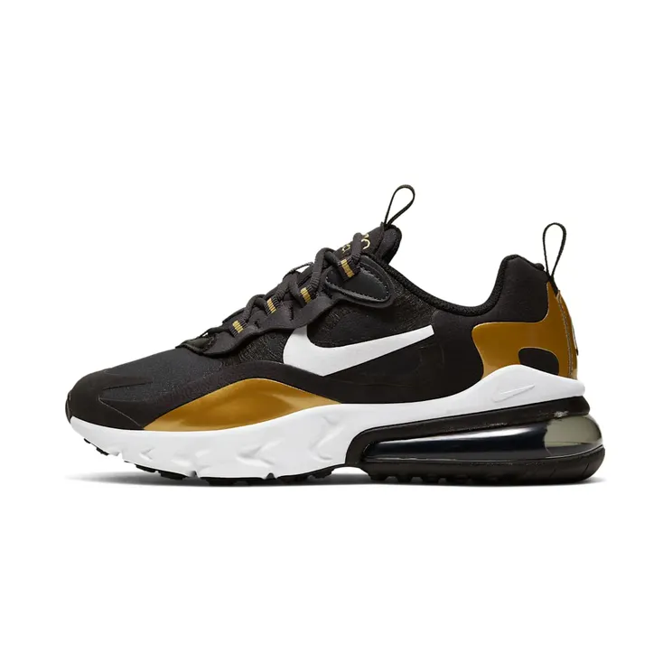 Air Max 270 React Metallic Gold (GS) “Anthracite / Black / Metallic Gold / White” (BQ0103-005)