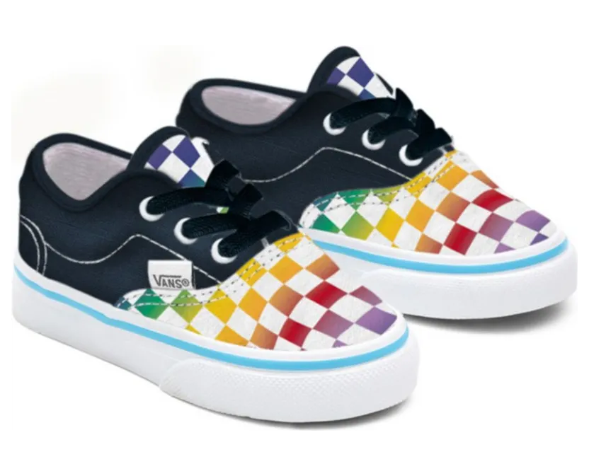 VANS Gepersonaliseerde Toddler Rainbow Checkerboard Authentic Blauw (VN0A3CST103)