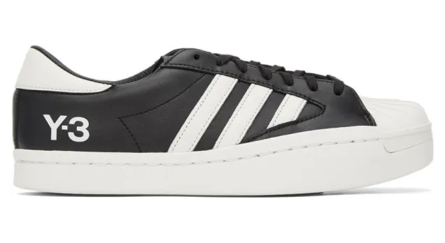 Y-3 Black and White Yohji Star Sneakers (H02578)
