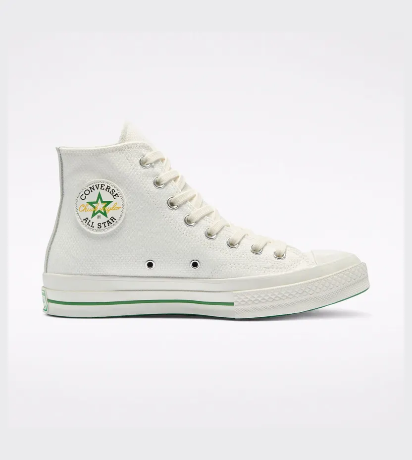 Converse CHUCK 70 HI VINTAGE WHITE/GREEN/AMARILLO Vintage White/green/amarillo (170999C)