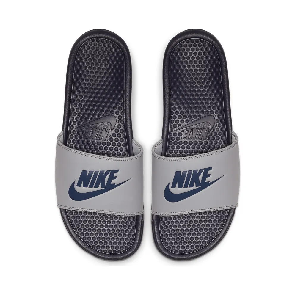 Nike Benassi Jdi Slide “Wolf Grey / Midnight Navy” (343880-024)