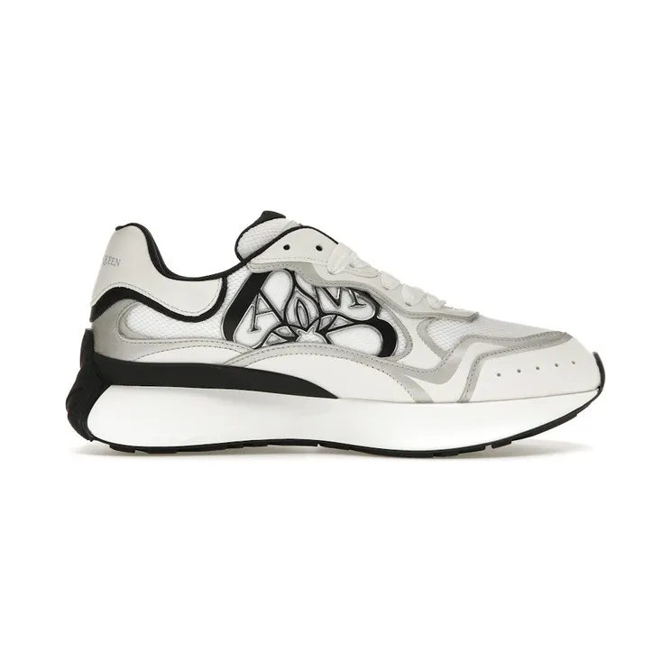Alexander McQueen Sprint Runner Chalk White Black Print (757985W4WM68718)
