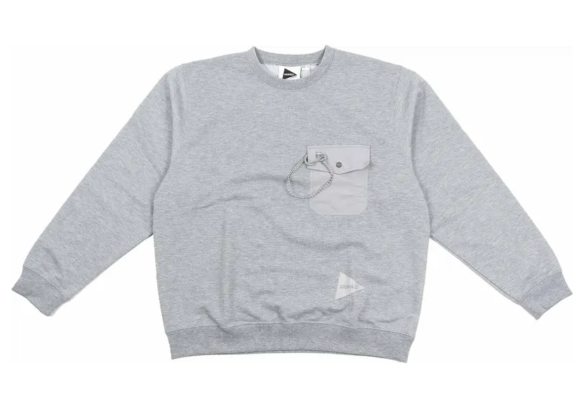 Gramicci – x and Wander Pocket Sweatshirt – Sweatshirt-Crewneck (GUJ4-S34-grey)