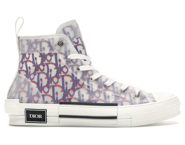 Dior B23 High Top Red Blue Oblique