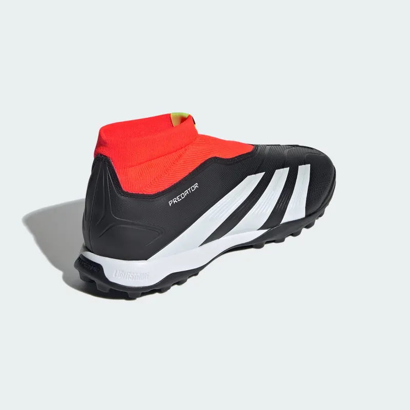 adidas Predator 24 League Laceless Turf Core Black Cloud White Solar Red (IG7715)
