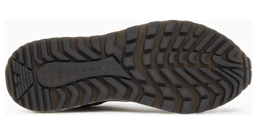 Armani Recycled Nylon Sneakers With Regenerated Saffiano Details (EM003738-AF19532-M6494) (6)