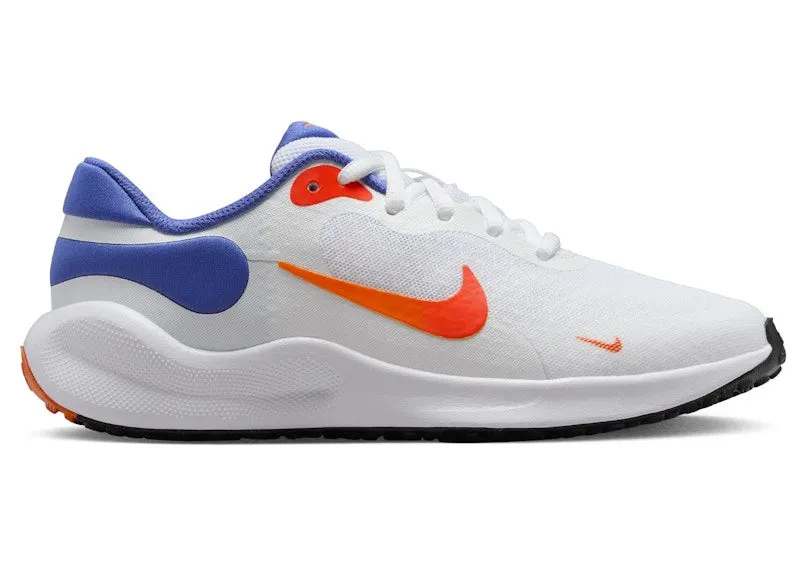 Nike Revolution 7 White Astronomy Blue Total Orange Team Orange (FB7689-102)