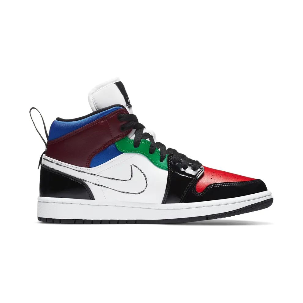 Jordan 1 Mid SE Black White Multi-Color (W) Black/White-Multi-Color (DB5454-001)