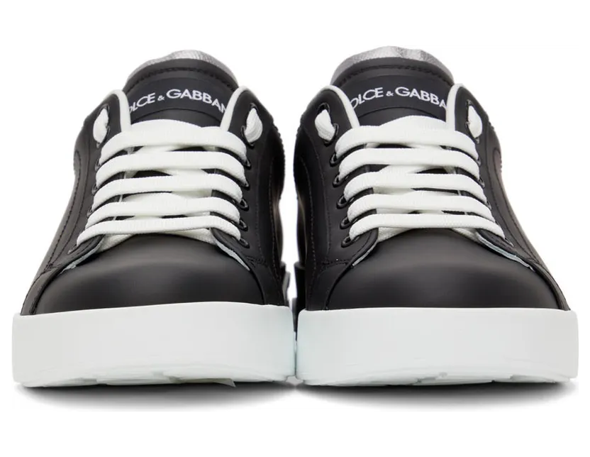 Dolce & Gabbana Black & White Portofino Sneakers (CS1760 AH527) (2)