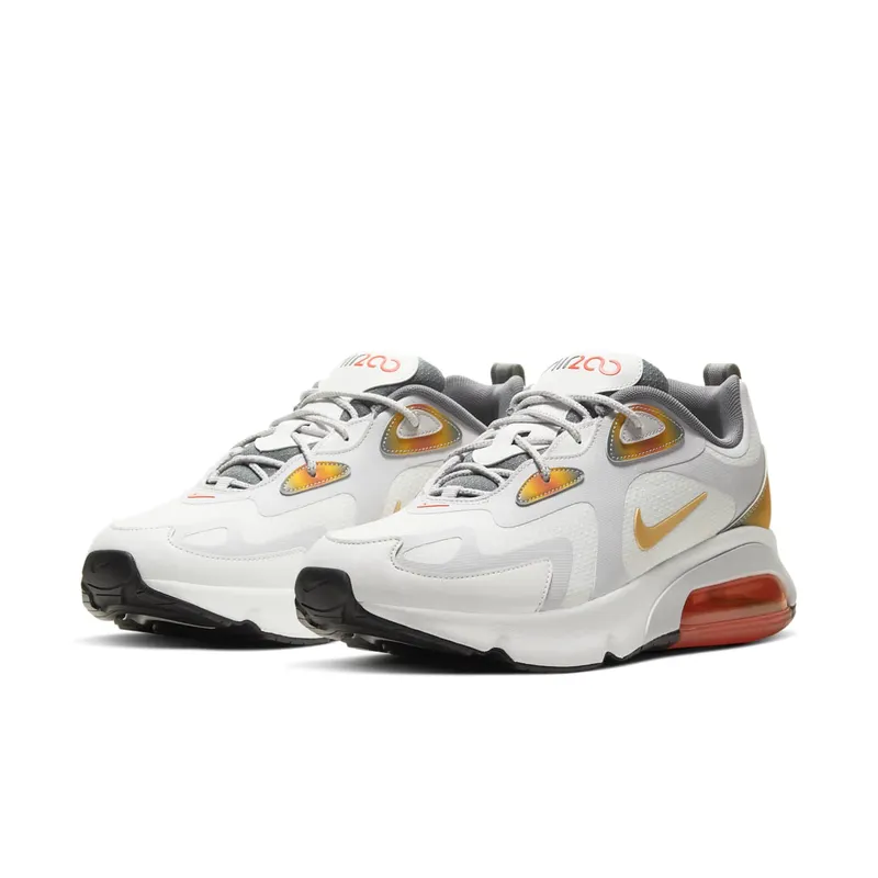 Nike Air Max 200 SE Summit White Summit White/Magma Orange/Smoke Grey (AT8507-100)