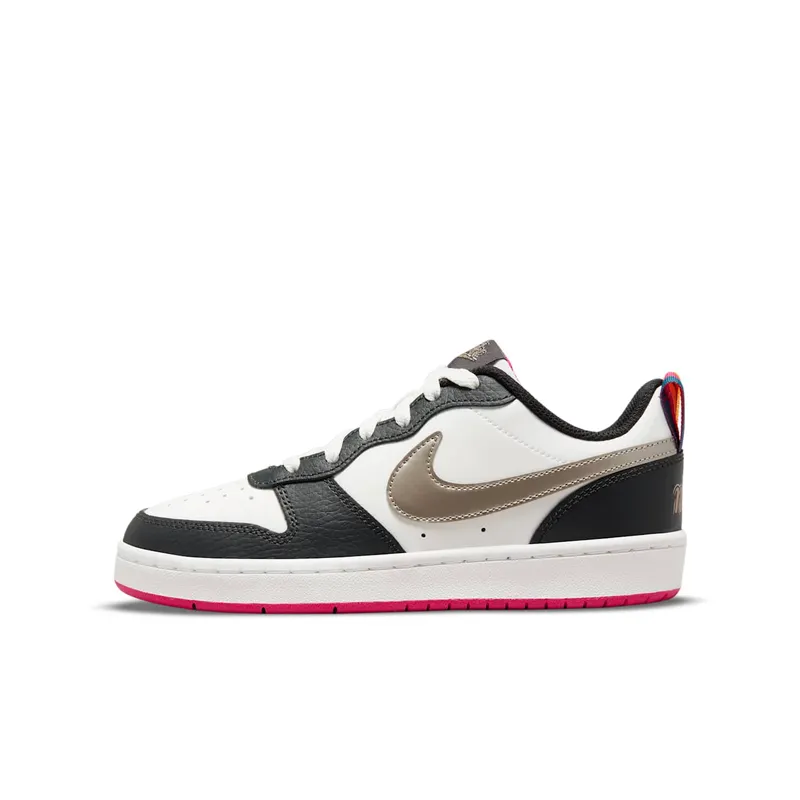 Nike Court Borough Low 2 Off Noir Pink Prime (GS) (DJ0040-100)