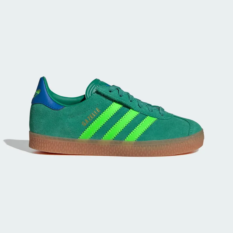 Adidas Gazelle Comfort Closure with Elastische Veters Kids Semi Court Green / Solar Green / Blue Bird (JQ7835)