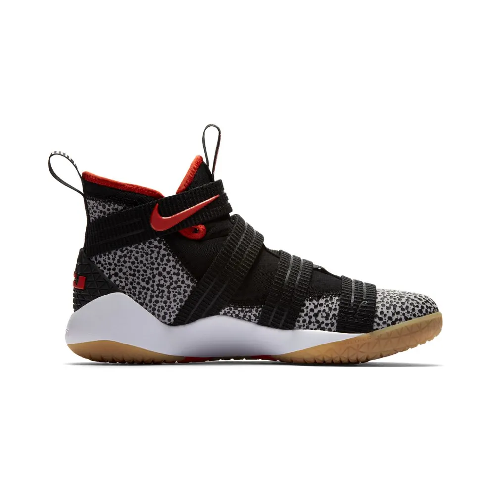 Nike LeBron Zoom Soldier 11 Safari Black/White-Atmosphere Grey-Team Orange (897646-006)