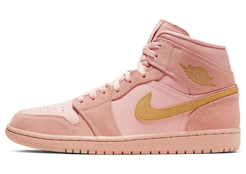Air Jordan 1 Mid SE “Coral Stardust / Club Gold” (852542-600)