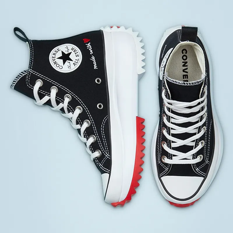 Converse Valentine’s Day Run Star Hike High Top Black/white/university Red (171120C)