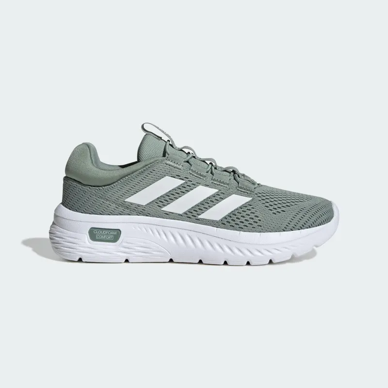 Adidas Cloudfoam Comfy Elastic Silver Green / Cloud White / Silver Green (JR5514)