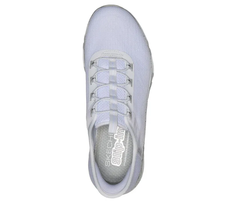 Skechers Slip-ins: Glide-Step Gratify – Pace Sneaker White/Silver