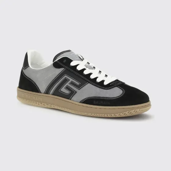 Balmain Swan Suede Sneakers Grey (GM1VI360LGVOYFG)