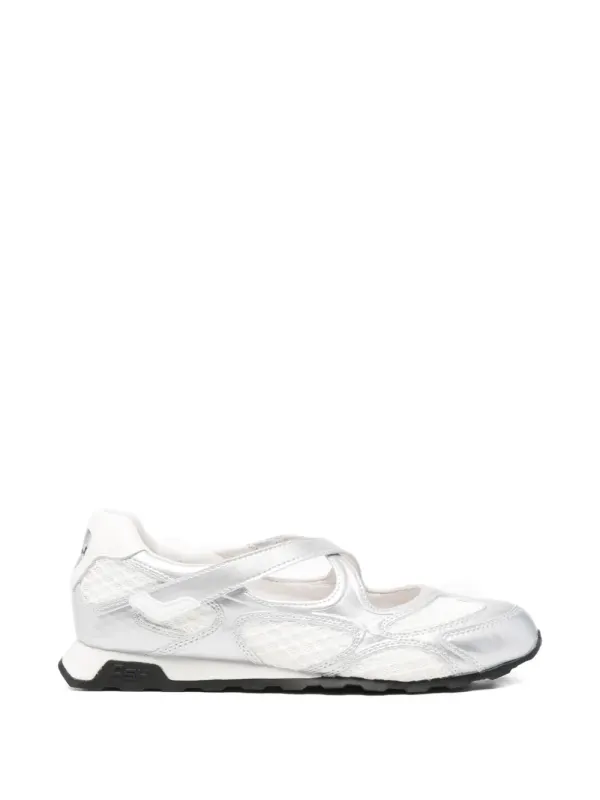 Ash Sneakers met gekruiste bandjes en mesh vlakken – Zilver (S26KORE01)