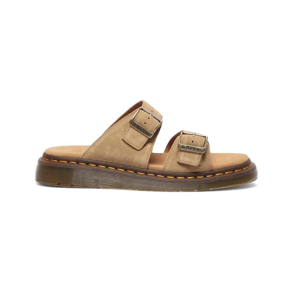 Dr. Martens Josef Suede Slide Sandals Savannah Tan Bronx Suede (41083200)