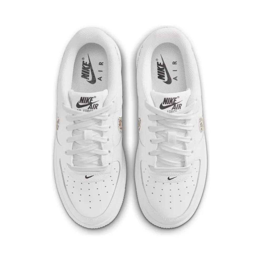 Nike Air Force 1 Low GS “White Leopard Swoosh” (IR0273-100)