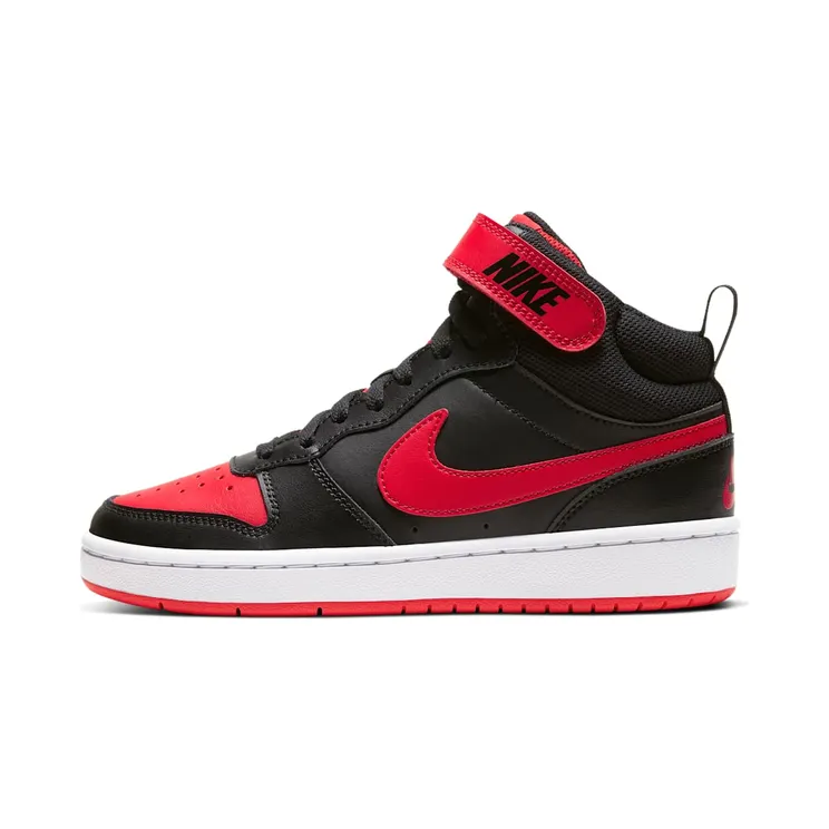 Nike Court Borough Mid 2 “Black / White / University Red” (CD7782-003)