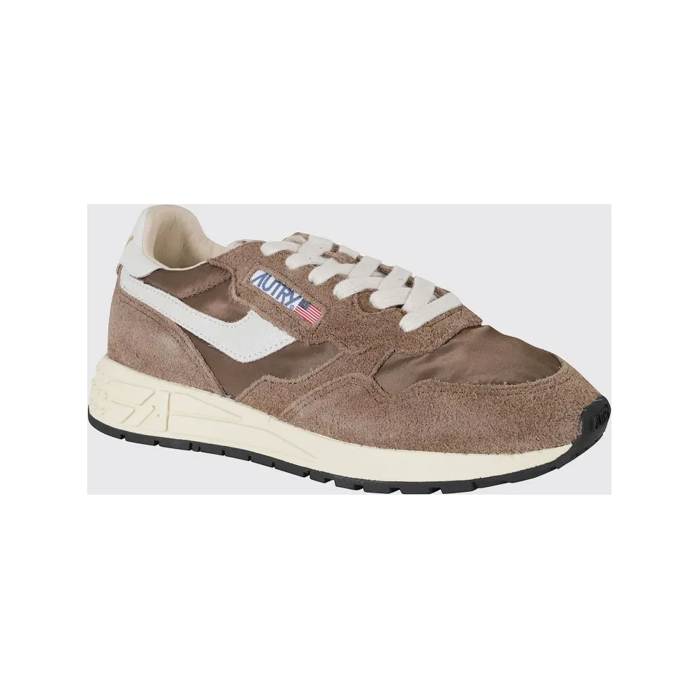 Autry Reelwind Nylon and Suede Sneakers with Serrated Sole Earth (WWLWNC39)