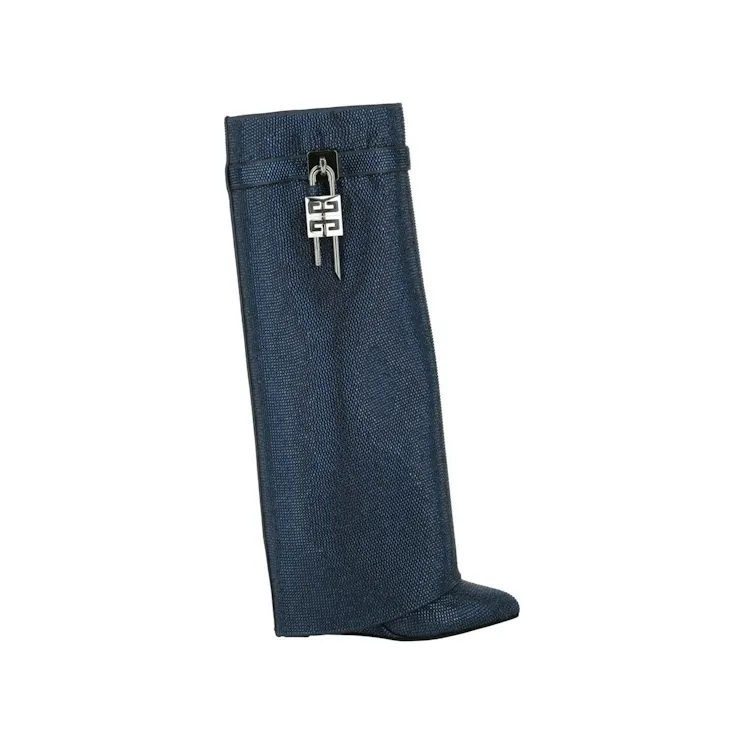 Givenchy Shark Lock Pant Boots Wide Petrol Blue (BE702E-E1XE-404)
