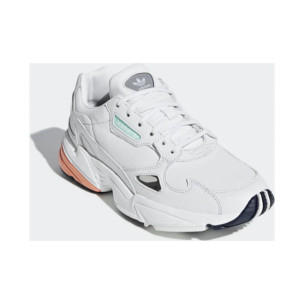 adidas Falcon Crystal White Crystal White (W) Crystal White/Crystal White/Easy Orange (B37845)