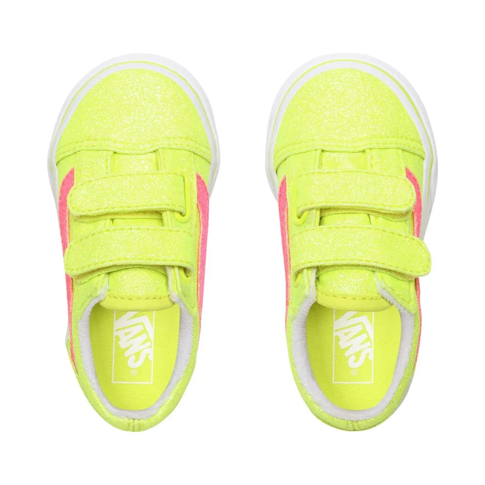 Vans Old Skool V Yellow Glitter (TD) Yellow/True White (VN0A38JNWKD)