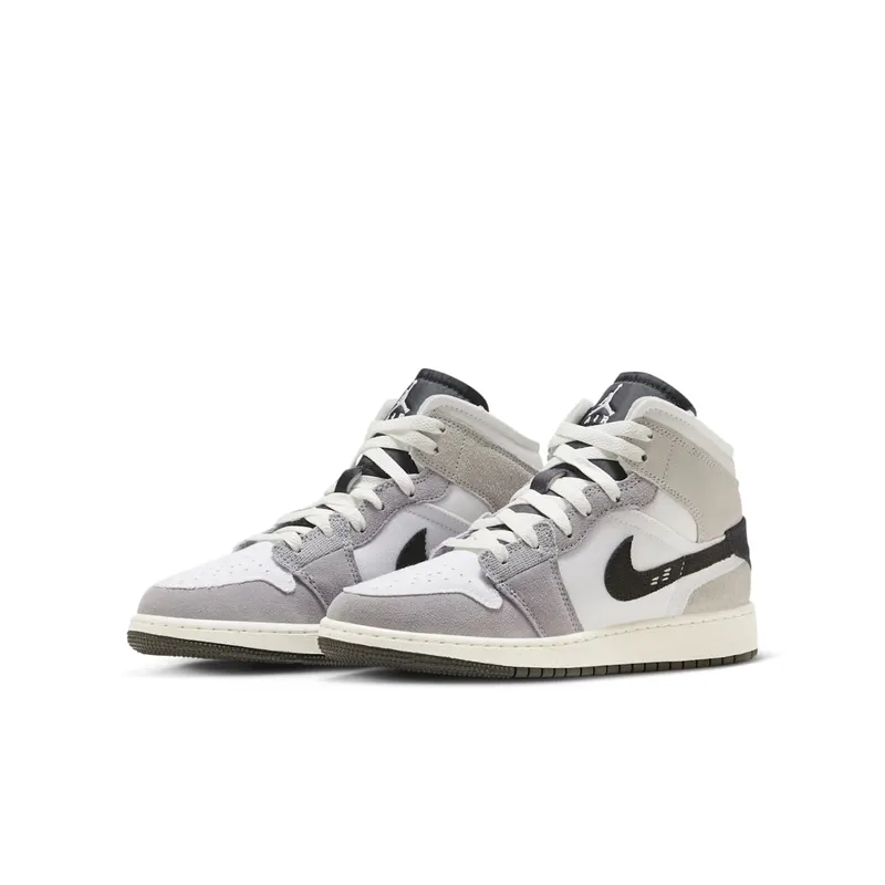 Air Jordan 1 Mid SE Craft GS “Cement Grey” (FD9091-002)