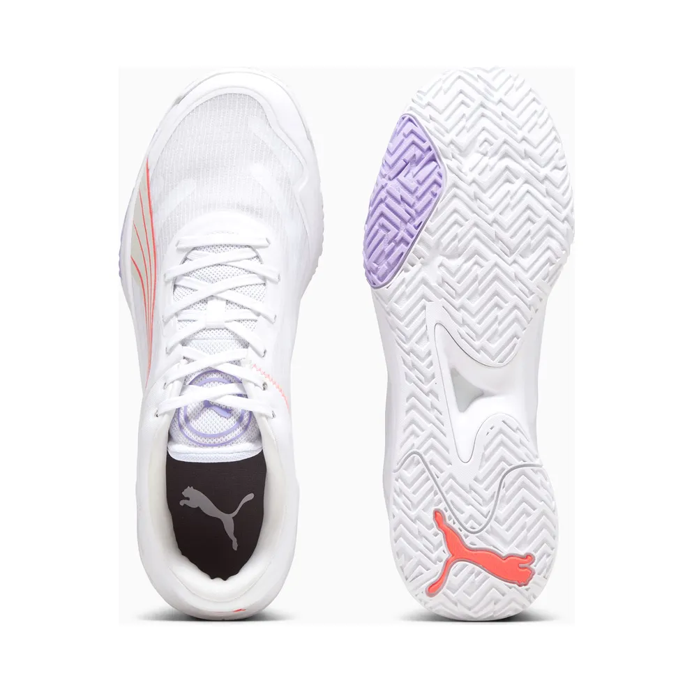 Puma Accelerate Turbo W+ Indoor Shoes White/Pink/Grey (107474-01)