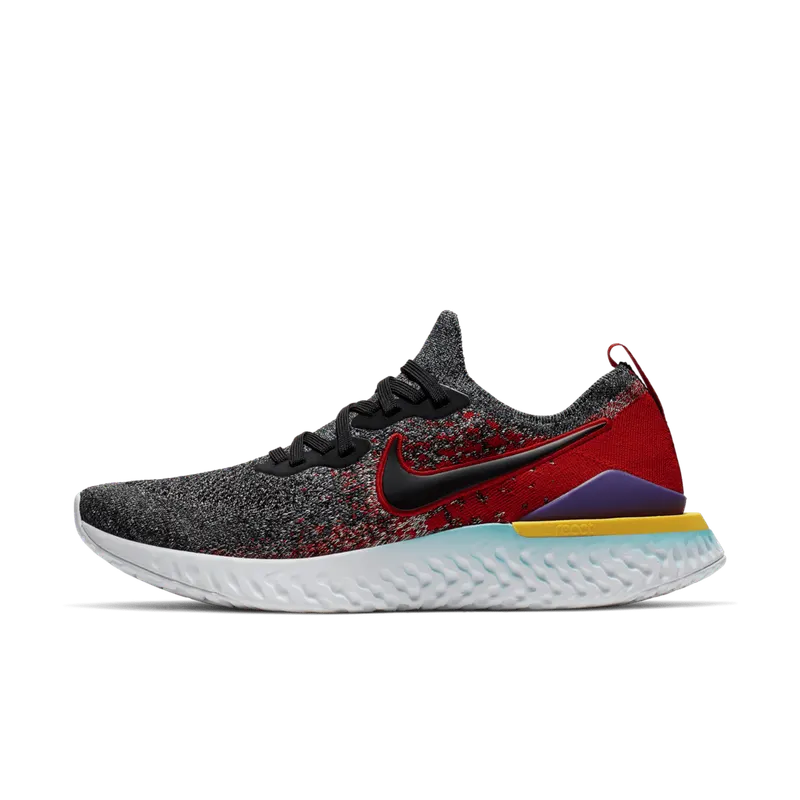 Nike Epic React Flyknit 2 Black Hyper Jade University Red Black/Black-Hyper Jade-University Red-Hyper Grape-Amarillo (BQ8928-007)