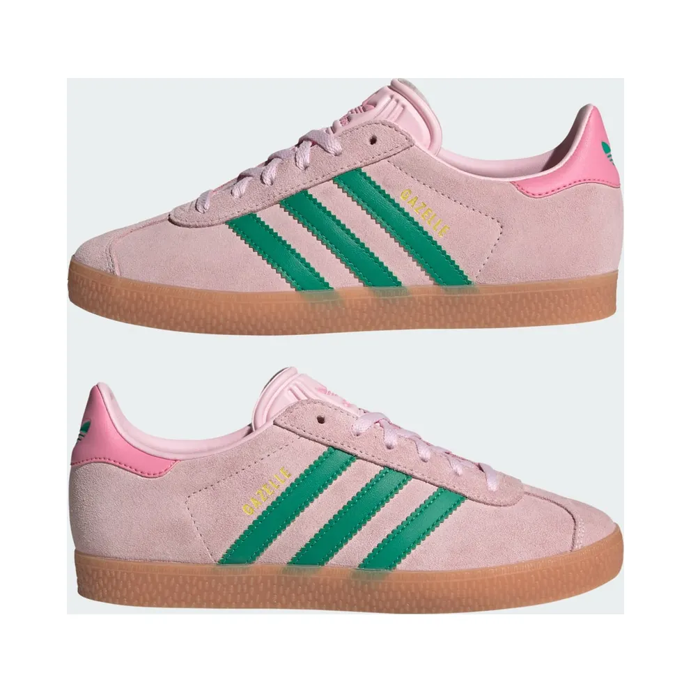 Adidas Gazelle Kids Clear Pink / Court Green / Bliss Pink (JP7128)