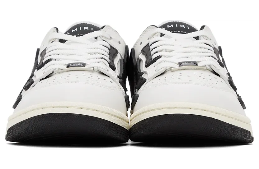 AMIRI White & Black Skel Top Low Sneakers (PS22MFS003-111) (2)