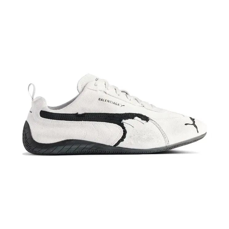 Balenciaga x Puma Speedcat Suede Distressed White Black (847146 WSDSD 9010)