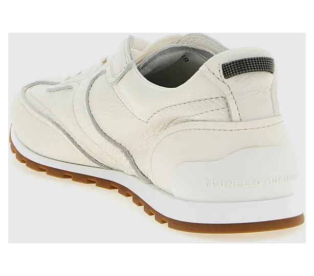 Brunello cucinelli Leather Sneakers White (MZDKG3235C4295) (2)