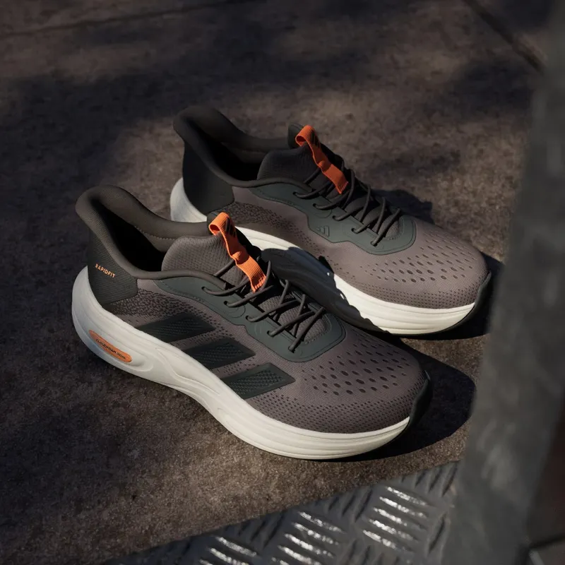 Adidas CLOUDFOAM CUXXION RAPIDFIT Shoes Charcoal / Carbon / Lucid Orange (JS2280)