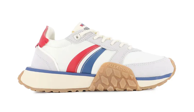 Palladium Troop Runner Flame White Chili Blue M Mannen – Palladium – White – 74487-160-M