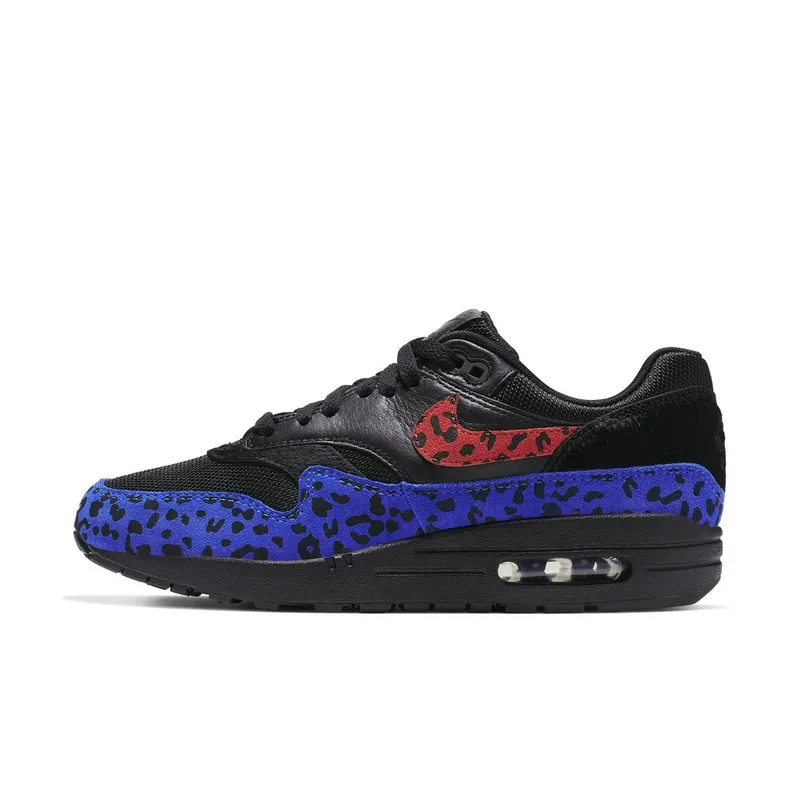 Nike Air Max 1 Black Leopard (W) Black/Red-Royal (BV1977-001)