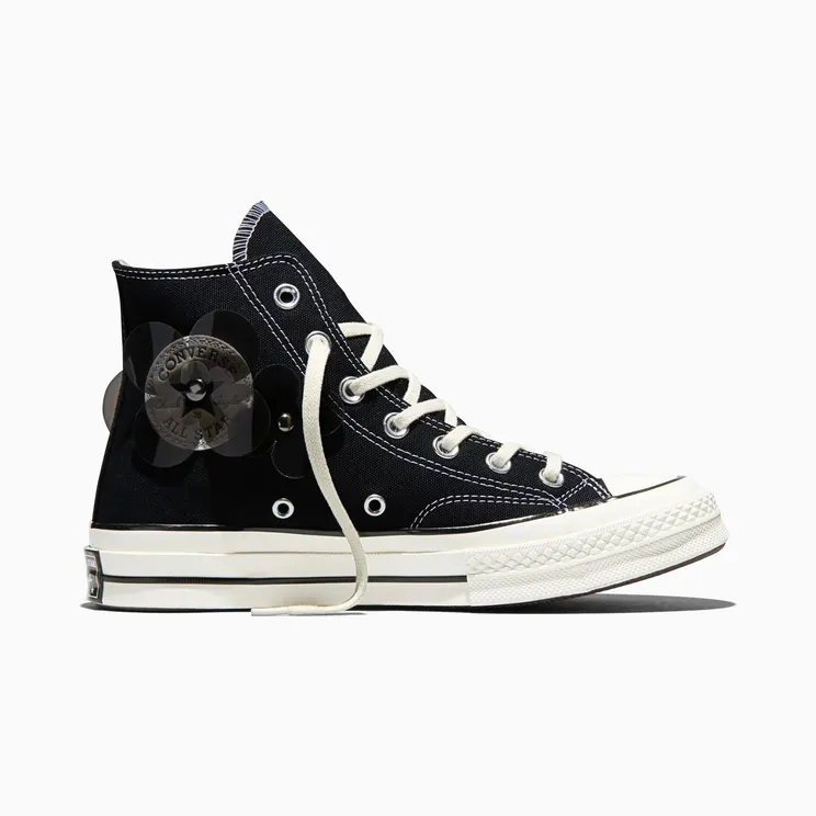 Converse Chuck 70 Hi 3-D Flourish Black Translucent Flowers (A20662C)