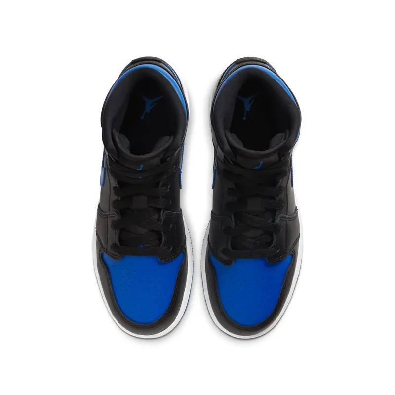 Jordan 1 Mid Royal 2020 (GS) Black/Royal (554725-068)