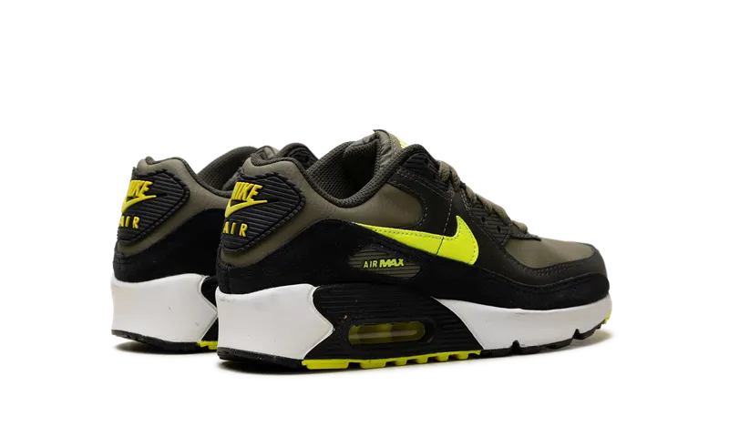 Nike Air Max 90 Leather GS “Medium Olive Volt” (DV3607-200)